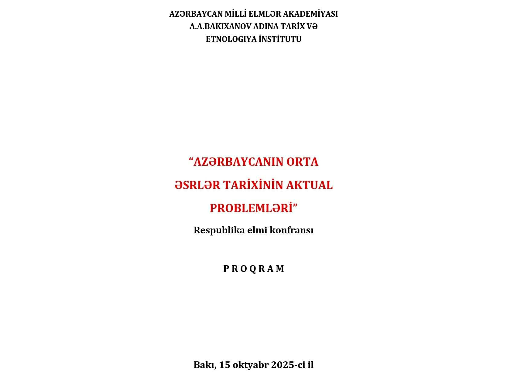 Muzeyin əməkdaşları konfransda məruzə ilə çıxış ediblər