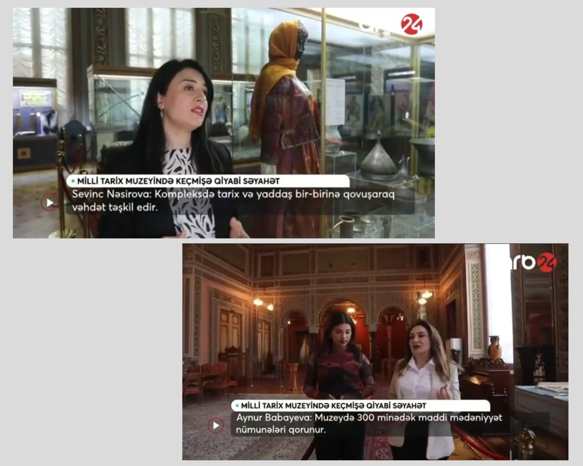 Muzeyin əməkdaşları ARB 24 televiziya kanalına müsahibə veriblər